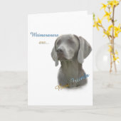 Weimeraner Best Friend 2 Karte (Gelbe Blume)