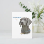 Weimeraner Best Friend 2 Postkarte (Stehend Vorderseite)