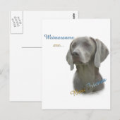 Weimeraner Best Friend 2 Postkarte (Vorne/Hinten)