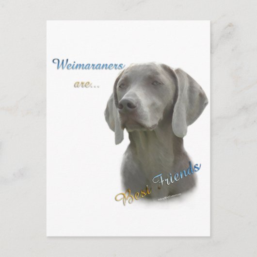 Weimeraner Best Friend 2 Postkarte (Vorderseite)