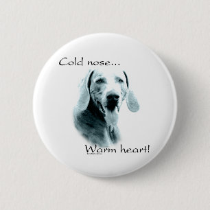 Weimeraner Cold Nose Warmer Herzknopf Button