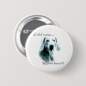 Weimeraner Cold Nose Warmer Herzknopf Button (Vorne & Hinten)