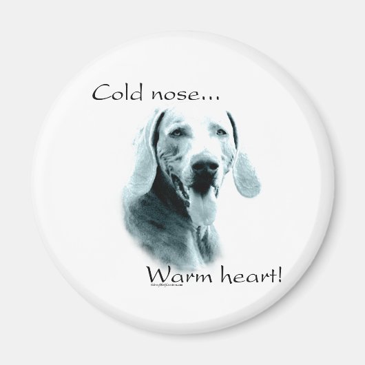 Weimeraner Cold Nose Warmes Herz - Magnet (Vorne)
