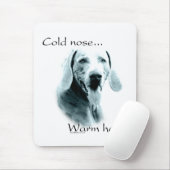 Weimeraner Cold Nose Warmes Herz Mousepad (Mit Mouse)
