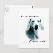 Weimeraner Cold Nose Warmes Herz Postkarte (Vorne/Hinten)