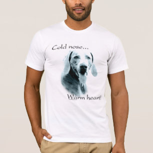 Weimeraner Cold Nose Warmes Herz T-Shirt