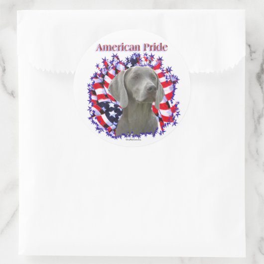 Weimeraner Pride Sticker (Tasche)