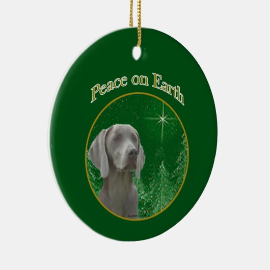Weimeraner Weltfrieden Schlüsselanhänger Keramik Ornament (Rechts)