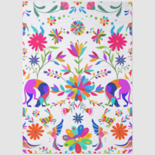 Weims, Kaninchen und Vögel Otomi-Muster Seidenpapier