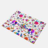 Weims, Rabbits, & Birds Otomi styled pattern  Fußmatte (Schrägansicht)