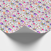 Weims, Rabbits, & Birds Otomi styled pattern  Geschenkpapier (Ecke)