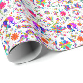 Weims, Rabbits, & Birds Otomi styled pattern  Geschenkpapier (Rolleneckpunkt)