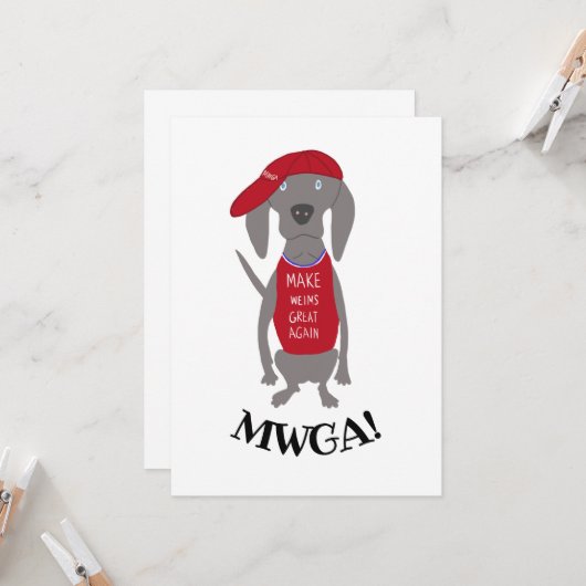 Weims wieder großartig MWGA Weimaraner Hund machen Karte (Vorderseite/Rückseite Beispiel)