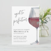 Wein 60. Geburtstagsparty Einladung (Stehend Vorderseite)