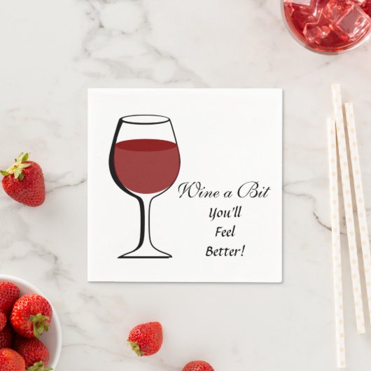 WEIN A BIT - PAPIERNAPKINE SERVIETTE (Beispiel)