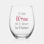 Wein Alles, was ich Gewollt Lehrer Weinglas Ohne Stiel (Vorderseite)