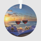 Wein am Hübschen Meer Ornament (Rückseite)