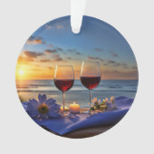 Wein am Hübschen Meer Ornament (Vorderseite)