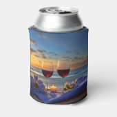 Wein am Strand Dosenkühler (Kanne Rückseite)
