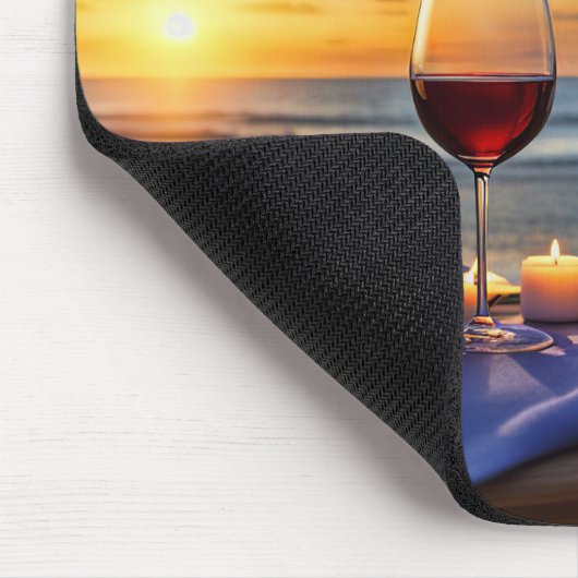 Wein am Strand Mousepad (Ecke)