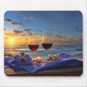 Wein am Strand Mousepad (Vorne)