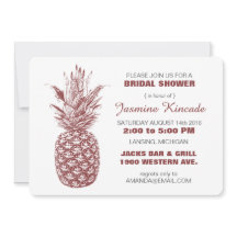 Wein Ananas Bridal Dusche Einladung