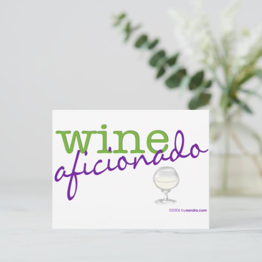 Wein-Anhänger Postkarte (Stehend Vorderseite)