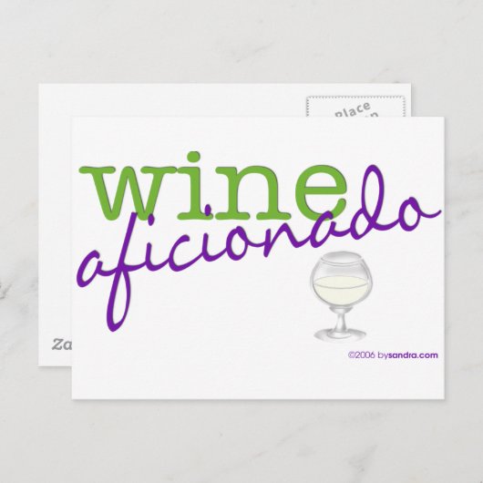 Wein-Anhänger Postkarte (Vorne/Hinten)