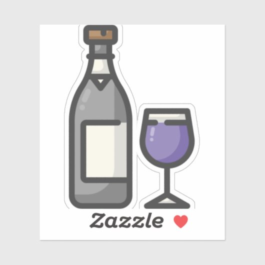 Wein Aufkleber (Blatt)