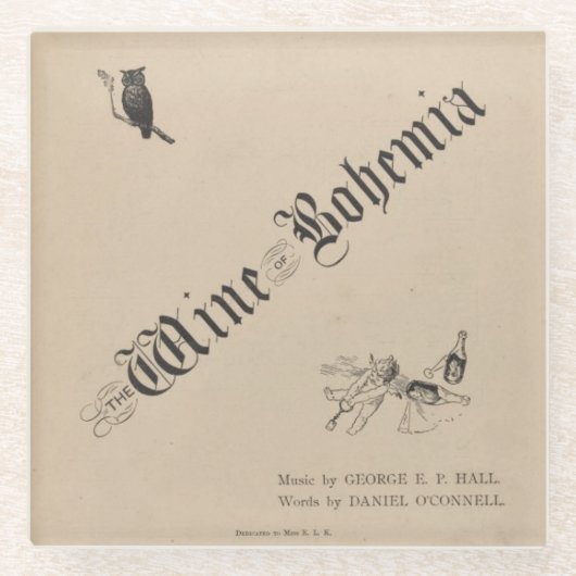 Wein aus Böhmen - Untersetzer aus Glas (Vorderseite)