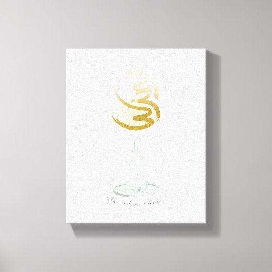 Wein aus Live-Liebe Leinwanddruck (Vorderseite)