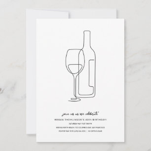 Wein Bar Geburtstag Einladung