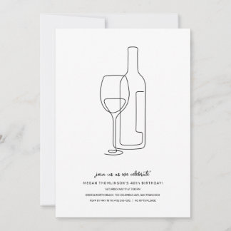 Wein Bar Geburtstag Einladung