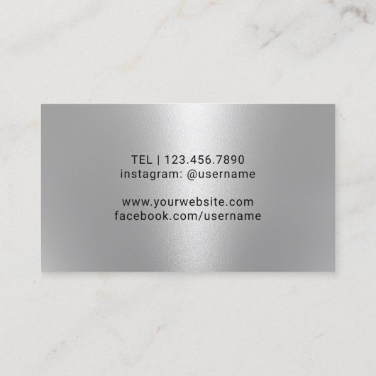 Wein Barkeeper Sommelier Beruflich Black Visitenkarte (Rückseite)