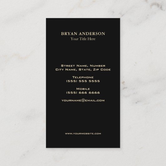 Wein Barkeeper Sommelier Imitate Goldmedaille Visitenkarte (Rückseite)