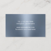 Wein Barkeeper Sommelier Modernes Dusty Blue Visitenkarte (Rückseite)