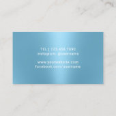 Wein Barkeeper Sommelier Modernes Licht Blau Visitenkarte (Rückseite)