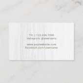 Wein-Barkeepersommelier-elegantes Weiß Visitenkarte (Rückseite)