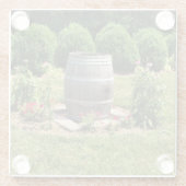 Wein Barrel Garden Deco, Chateau Morrisette, VA Glasuntersetzer (Rückseite)