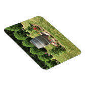 Wein Barrel Garden Deco, Chateau Morrisette, VA Magnet (Rechte Seite)