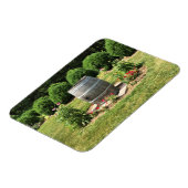 Wein Barrel Garden Deco, Chateau Morrisette, VA Magnet (Linke Seite)