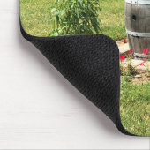 Wein Barrel Garden Deco, Chateau Morrisette, VA Mousepad (Ecke)