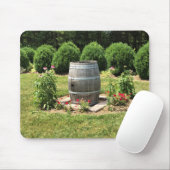 Wein Barrel Garden Deco, Chateau Morrisette, VA Mousepad (Mit Mouse)