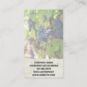 Wein Barrel Käse Trauben Visitenkarte (Rückseite)