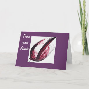 WEIN BEHALTE FLOWENGRUPPE GEBURTSTAG KARTE