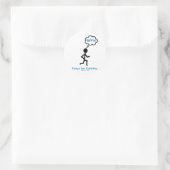 Wein - Behalte mich laufen Runder Aufkleber (Tasche)