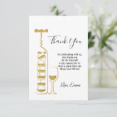 Wein, Beifall danke Karte (Stehend Vorderseite)