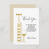 Wein, Beifall danke Karte (Vorne/Hinten)