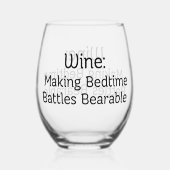 Wein: Bettzeit-Schlachten erträglich machen Weinglas Ohne Stiel (Vorderseite)