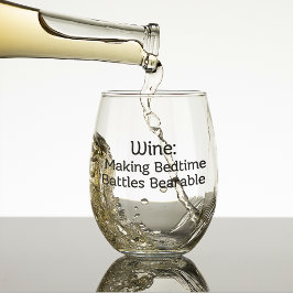 Wein: Bettzeit-Schlachten erträglich machen Weinglas Ohne Stiel